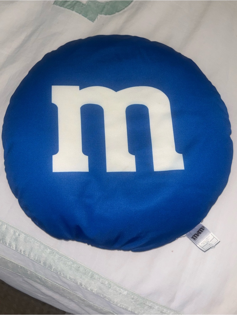 M&M'S Blue Round Logo Pillow